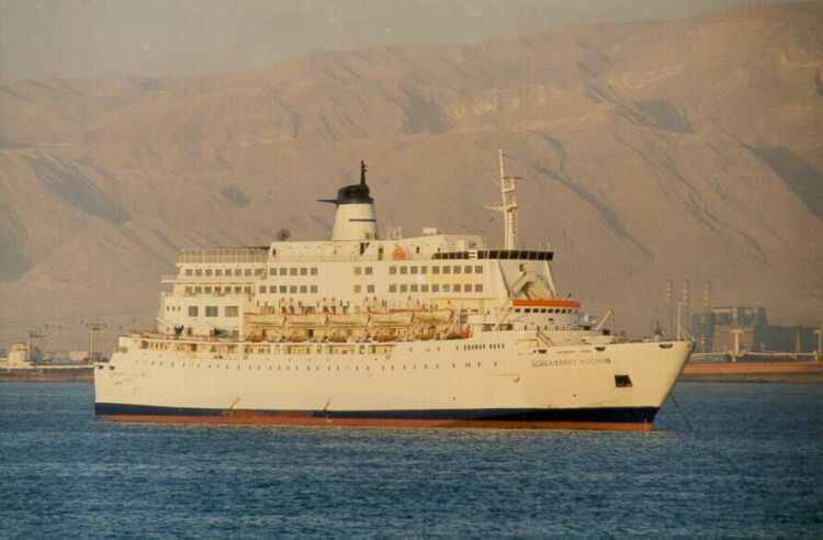 The "Al Salam Boccaccio 98" in the Red Sea at The Red Sea Wreck Project